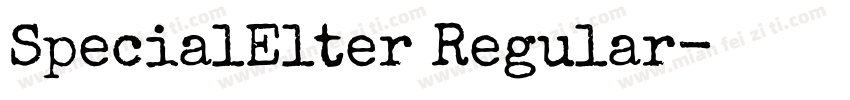 SpecialElter Regular字体转换